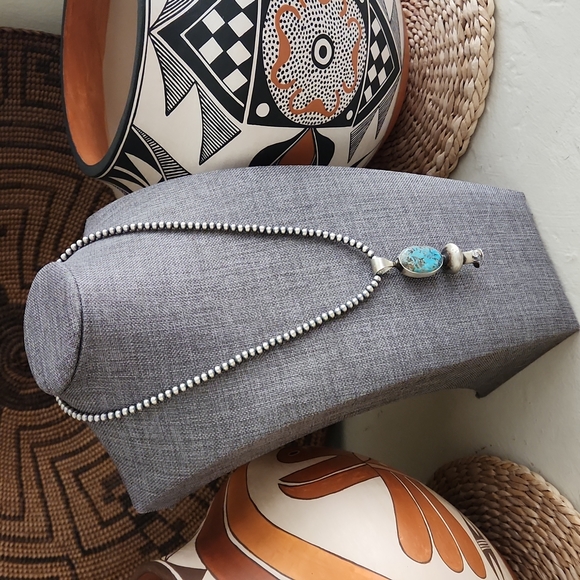 Stunning Native American Navajo Pearls & Squash Blossom...